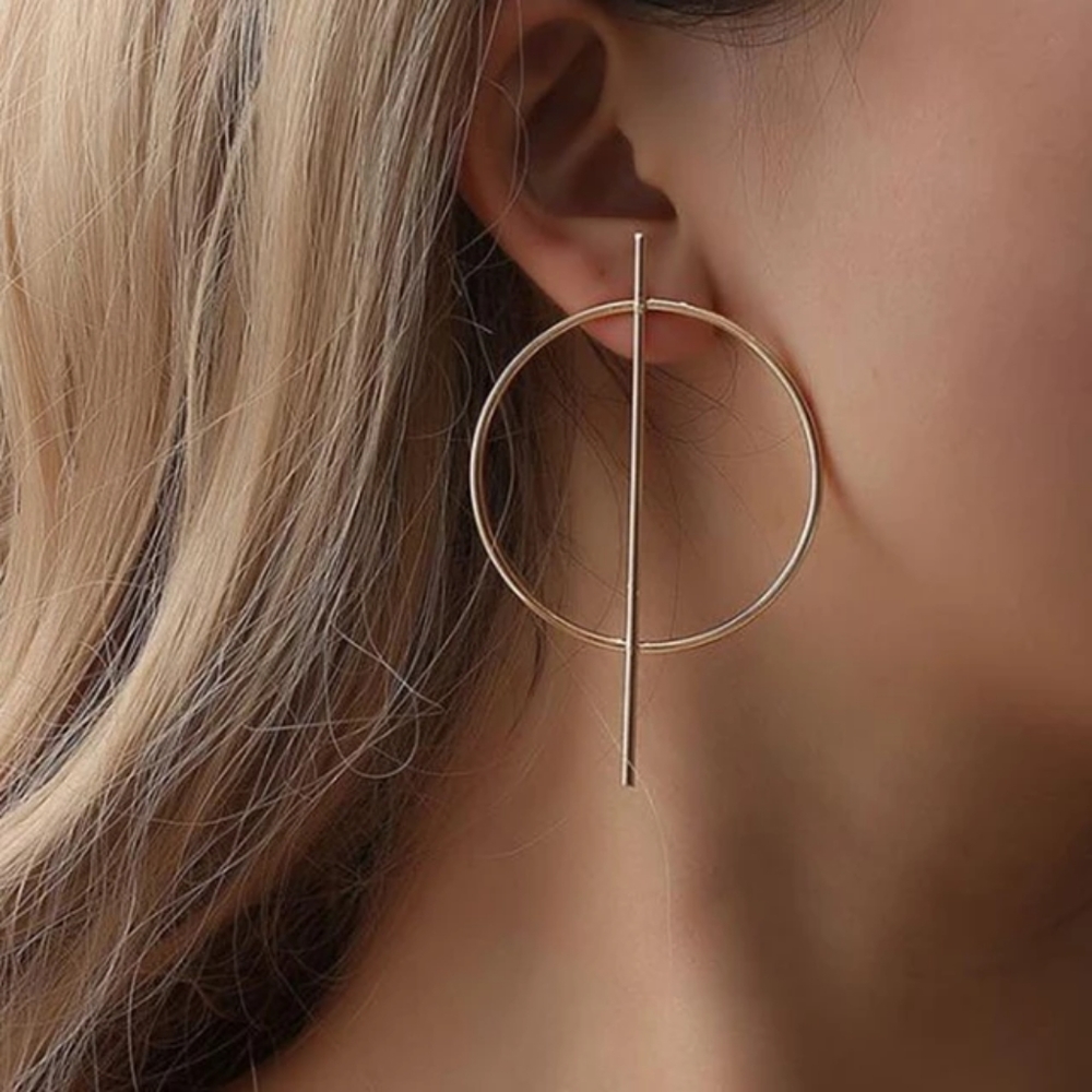 New Shiny Gold ✨ Hoop & Bar Earring 🥰